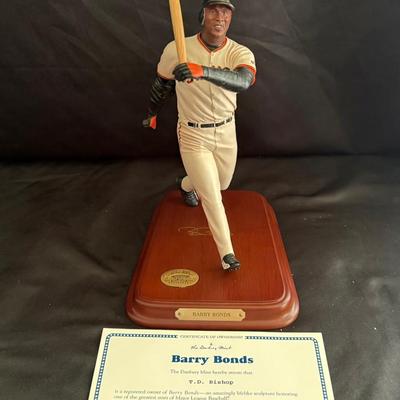 Lot 414: Barry Bonds Danbury Mint Limited Edition Figurine with COA – Giants Legend Collectible