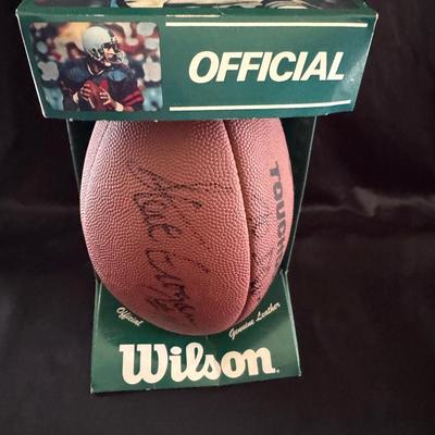 Lot 242: New England Patriots Steve Grogan Signed Football 