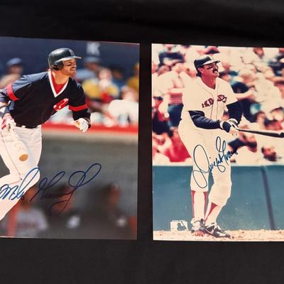 Lot255: Autographed 8x10 Photos Of Boston Red Sox Mike Greenwell & Dwight Evans 