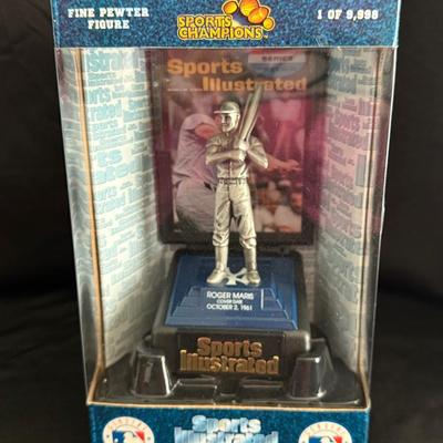 Lot 426: Roger Maris Sports Illustrated Pewter Figure – Limited Edition 1 of 9,998 – MLB Collectible