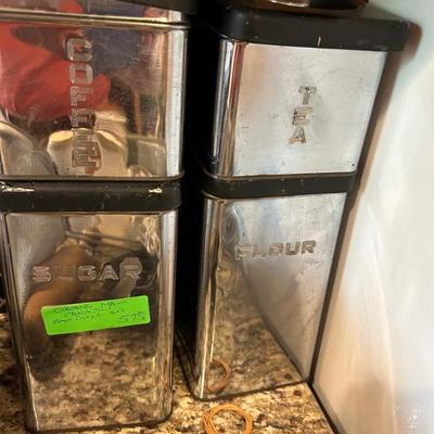 Sale Photo Thumbnail #43: Chrome 4pc canister set $57