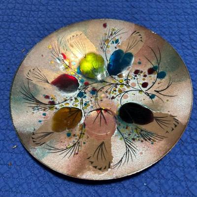 Sale Photo Thumbnail #55: Mid Century enamel on copper $45