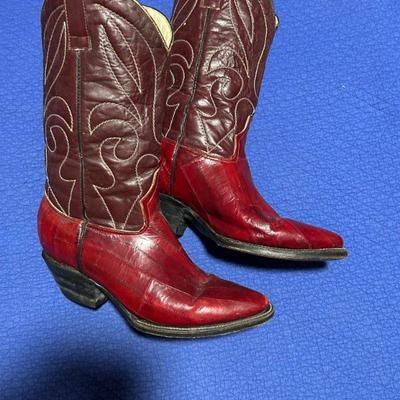 Sale Photo Thumbnail #83: Custom eel 2 tone western boots men’s size 9.5  $90