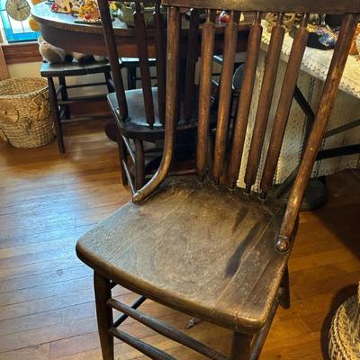 Sale Photo Thumbnail #14: Antique oak dining chair  $57 ea (six available)