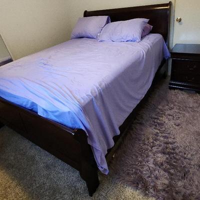 Queen Ashley Furniture Bed And Nightstand 