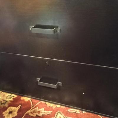 2-Drawer Black Office Filing cabinet