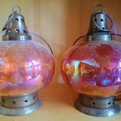 Home Decor #3 - glass lanterns, deer, sleigh