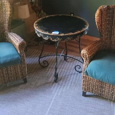 Two Wicker Chairs + a Table
