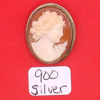 900 Silver Cameo