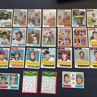 1974 Topps Baseball Trading Cards 