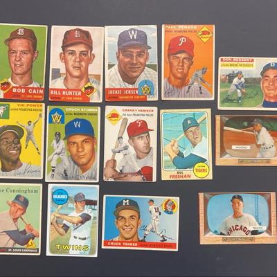 Assorted Baseball Cards From The 50’s And 60’s