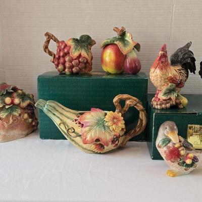 Fitz & Floyd Classics & Harvest Heritage Lot Of 8