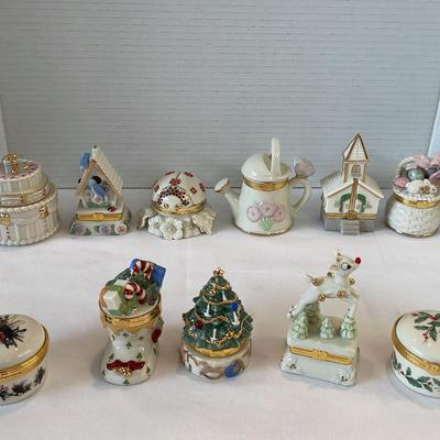 Lenox Lidded Trinket Boxes And Lidded Hinged Trinket Boxes