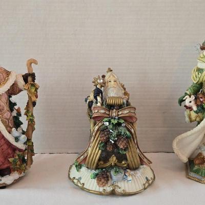 Fitz & Floyd Resin Santa Music Boxes 