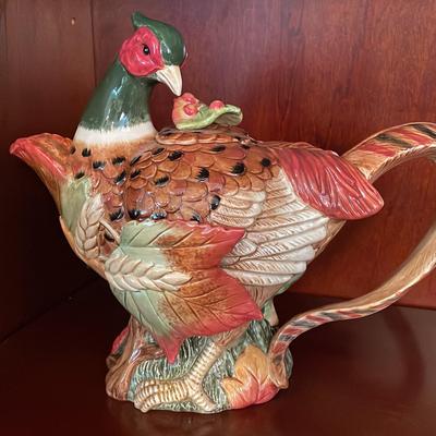 Fitz And Floyd Classics Huntington Pheasant Teapot