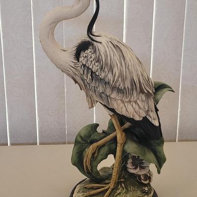 Giuseppe Armani Italy #1380s Poised Crane Figurine 