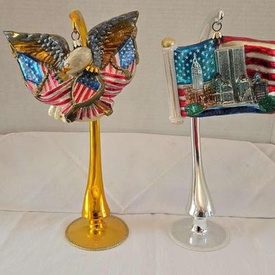 Kurt Adler Soaring Pride & Forever Remember Ornaments Set Of 2