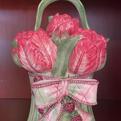 Fitz And Floyd BlackBerry Tulip Cookie Jar