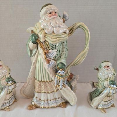 Fitz & Floyd Classics Santa Pitcher And Bells