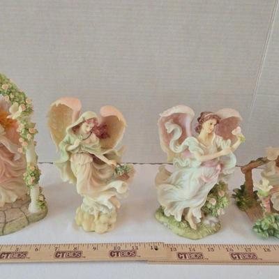 Roman Seraphim Classics Angel Figurines - Lot Of 4