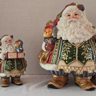 Fitz & Floyd Classics Santa Candy Jar & Cookie Jar 