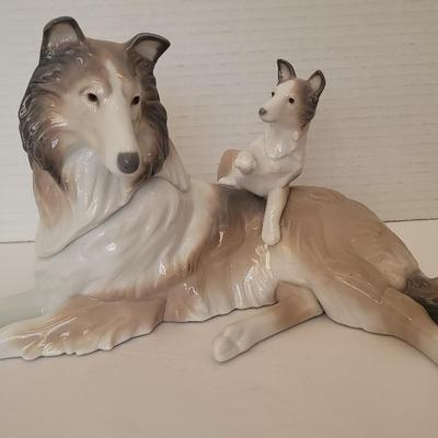 Lladro "Collie with Puppy" No. 6459