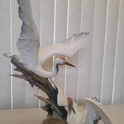 Large Lladro Cranes No. 1456 