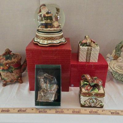 Fitz & Floyd Classics Christmas Lot Of 6