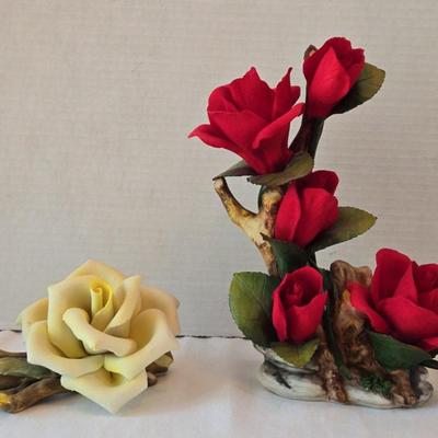 Noritake Neapolitan Roses & Golden Crown E & R  Rose Figurines 
