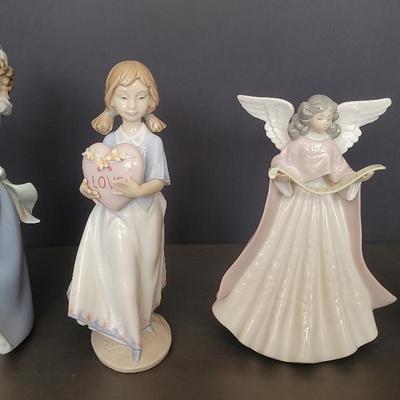 4 Lladro Figurines Lot. 6155, Nao, Bell