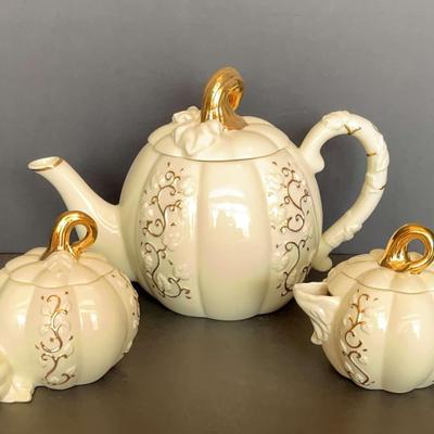 Lenox Pumpkin Tea Set