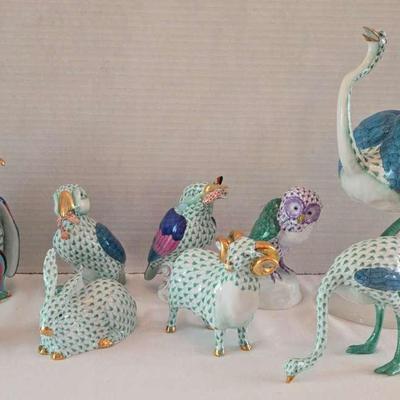 Herend Figurines Ostrich, Penguin, Ram, Puffin, Owl and More