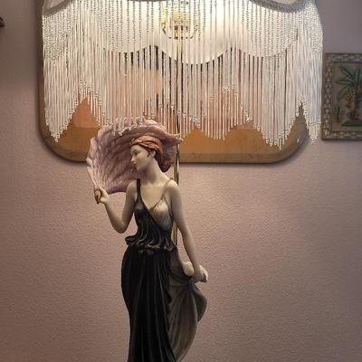 OK Collection Lamp Elegant Woman with Feathers