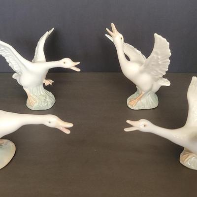 4 Lladro Duck Figurines Lot. 