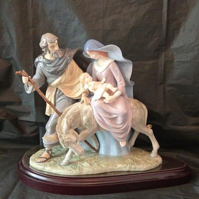 "Escape to Egypt" Porcelain Sculpture Joseph Mary & Baby Jesus