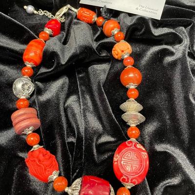 HHC403 - Myrna Lee Chang Red Coral Necklace 