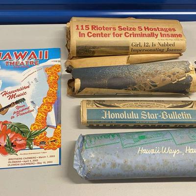 HHC152 - Vintage Honolulu Newspaper Reprints & Originals, Hawaiian Music Poster