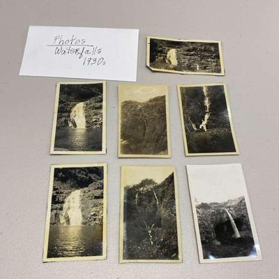 HHC124 - RARE 1930s Hawaiian Hawaiiana Photographs Ephemera - Waterfalls of Hawaii
