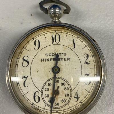 HHC163 - Vintage Scout's Hikemeter Hike Meter w/ Compass / Pedometer