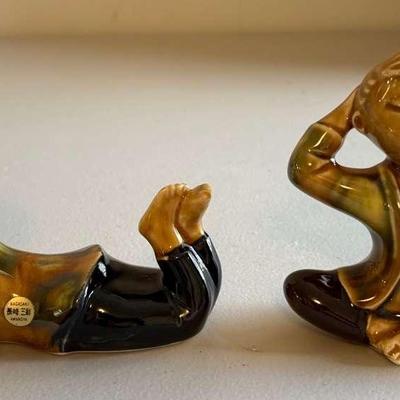 HHC223 Japanese Kutani Figurines, Hand-Painted, "Nagasaki Sansai"