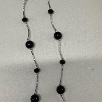 HHC405 - Myrna Lee Chang Black Onyx Necklace 