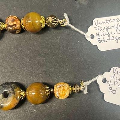 HHC474 2 Myrna Lee Chang Vintage Pendants 