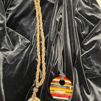 HHC404 - Myrna Lee Chang Two Resin Pendants 