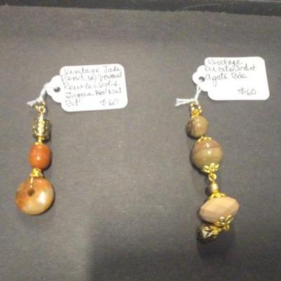HHC490 Myrna Lee Chang Pendants With Variety Of Materials & Natural Stones