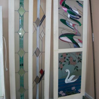 Mahogany Stained Glass Doors