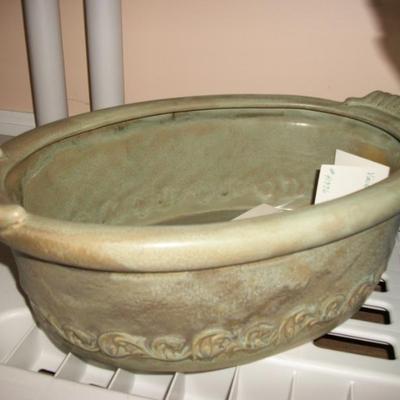 Viridian Oval Container