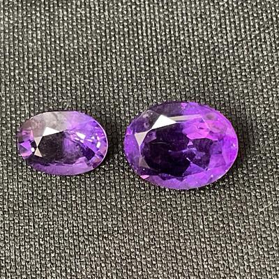 Medium And Small Oval Amethyst Stone