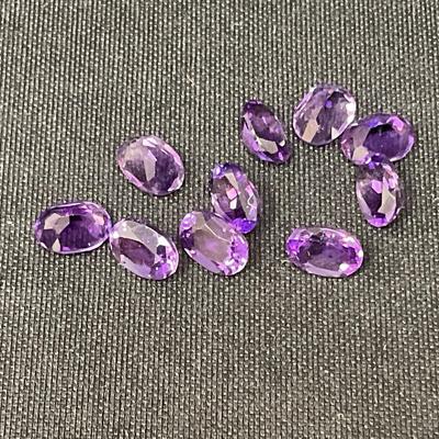 10 Oval Amethysts Gemstones Group No. 1