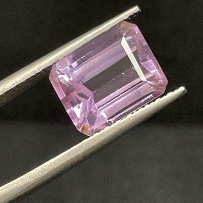 Light Purple Amethyst Emerald Cut Gemstone 