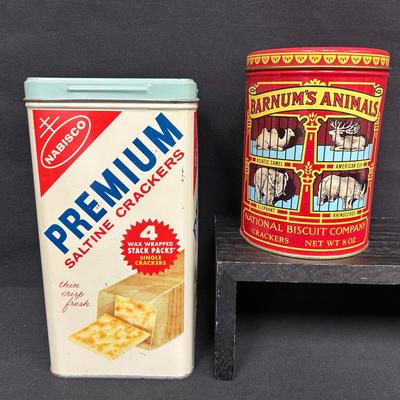 Vintage Nabisco Crackers + Barnum’s Animal Crackers Tins